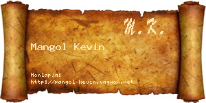 Mangol Kevin névjegykártya