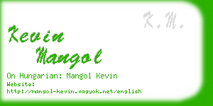 kevin mangol business card